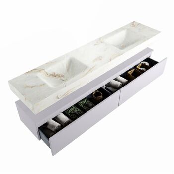 corian waschtisch set alan dlux 200 cm braun marmor frappe ADX200cal2lD0fra