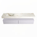 corian waschtisch set alan dlux 200 cm braun marmor frappe ADX200cal2ll1fra