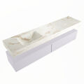 corian waschtisch set alan dlux 200 cm braun marmor frappe ADX200cal2ll1fra