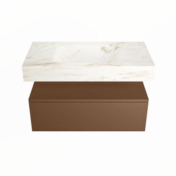corian waschtisch set alan dlux 90 cm braun marmor frappe ADX90Rus1lM0fra