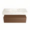 corian waschtisch set alan dlux 110 cm braun marmor frappe ADX110Rus1lM0fra