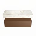 corian waschtisch set alan dlux 110 cm braun marmor frappe ADX110Rus1lM1fra