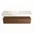corian waschtisch set alan dlux 150 cm braun marmor frappe ADX150Rus2lM0fra