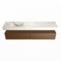 corian waschtisch set alan dlux 200 cm braun marmor frappe ADX200Rus2ll1fra