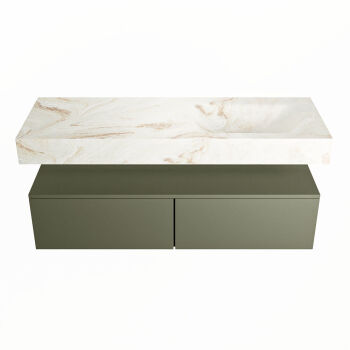 corian waschtisch set alan dlux 130 cm braun marmor frappe ADX130Arm2lR0fra