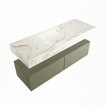corian waschtisch set alan dlux 130 cm braun marmor frappe ADX130Arm2lM1fra