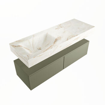 corian waschtisch set alan dlux 130 cm braun marmor frappe ADX130Arm2ll1fra
