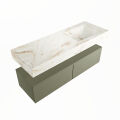 corian waschtisch set alan dlux 130 cm braun marmor frappe ADX130Arm2lR1fra