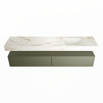 corian waschtisch set alan dlux 200 cm braun marmor frappe ADX200Arm2lR0fra