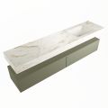 corian waschtisch set alan dlux 200 cm braun marmor frappe ADX200Arm2lR0fra
