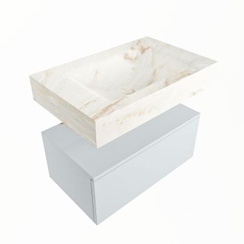 corian waschtisch set alan dlux 70 cm braun marmor frappe ADX70cla1lM0fra