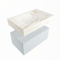 corian waschtisch set alan dlux 70 cm braun marmor frappe ADX70cla1lM1fra