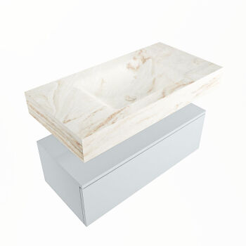 corian waschtisch set alan dlux 90 cm braun marmor frappe ADX90cla1lM1fra
