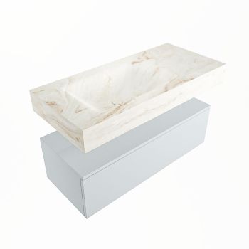 corian waschtisch set alan dlux 100 cm braun marmor frappe ADX100cla1ll0fra