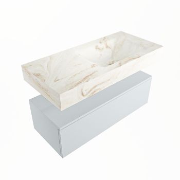 corian waschtisch set alan dlux 100 cm braun marmor frappe ADX100cla1lR0fra