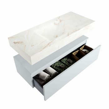 corian waschtisch set alan dlux 110 cm braun marmor frappe ADX110cla1lM0fra