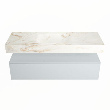 corian waschtisch set alan dlux 130 cm braun marmor frappe ADX130cla1lM0fra