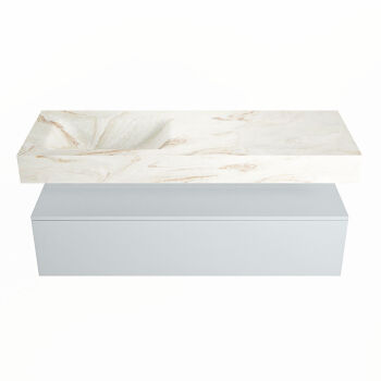 corian waschtisch set alan dlux 130 cm braun marmor frappe ADX130cla1ll0fra