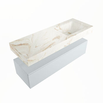 corian waschtisch set alan dlux 130 cm braun marmor frappe ADX130cla1lR1fra