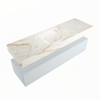 corian waschtisch set alan dlux 150 cm braun marmor frappe ADX150cla1lM1fra