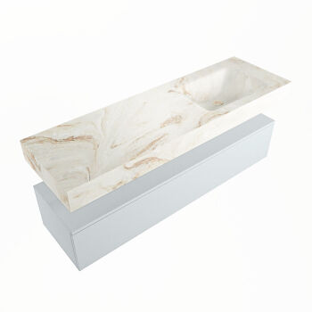 corian waschtisch set alan dlux 150 cm braun marmor frappe ADX150cla1lR1fra