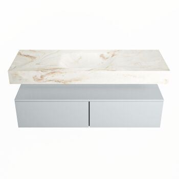 corian waschtisch set alan dlux 130 cm braun marmor frappe ADX130cla2lM0fra