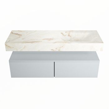 corian waschtisch set alan dlux 130 cm braun marmor frappe ADX130cla2lR0fra