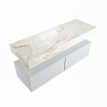corian waschtisch set alan dlux 130 cm braun marmor frappe ADX130cla2lM1fra