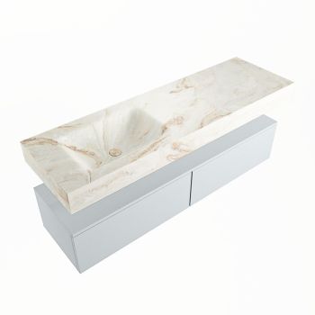 corian waschtisch set alan dlux 150 cm braun marmor frappe ADX150cla2ll0fra