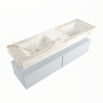 corian waschtisch set alan dlux 150 cm braun marmor frappe ADX150cla2lD2fra