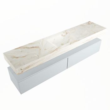 corian waschtisch set alan dlux 200 cm braun marmor frappe ADX200cla2lM0fra