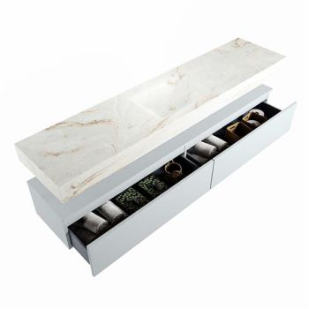 corian waschtisch set alan dlux 200 cm braun marmor frappe ADX200cla2lM0fra