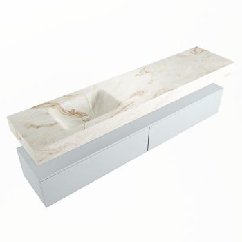 corian waschtisch set alan dlux 200 cm braun marmor frappe ADX200cla2ll0fra