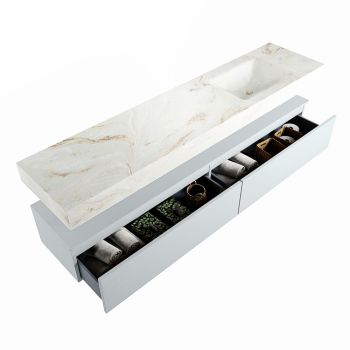 corian waschtisch set alan dlux 200 cm braun marmor frappe ADX200cla2lR0fra