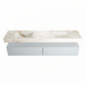 corian waschtisch set alan dlux 200 cm braun marmor frappe ADX200cla2lD2fra