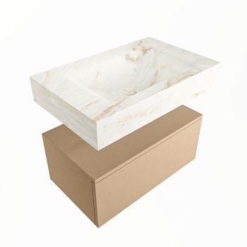 corian waschtisch set alan dlux 70 cm braun marmor frappe ADX70oro1lM0fra