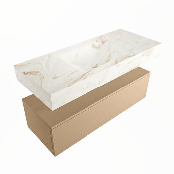 corian waschtisch set alan dlux 110 cm braun marmor frappe ADX110oro1lM0fra