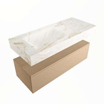 corian waschtisch set alan dlux 110 cm braun marmor frappe ADX110oro1ll0fra