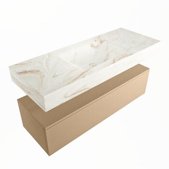 corian waschtisch set alan dlux 120 cm braun marmor frappe ADX120oro1lM0fra