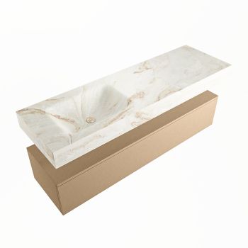corian waschtisch set alan dlux 150 cm braun marmor frappe ADX150oro1ll0fra