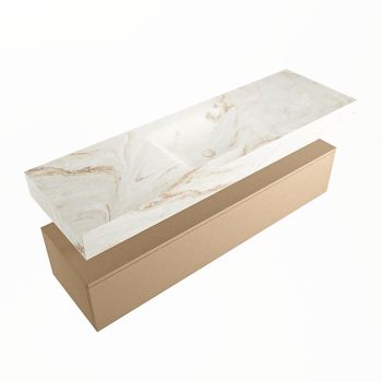 corian waschtisch set alan dlux 150 cm braun marmor frappe ADX150oro1lM1fra