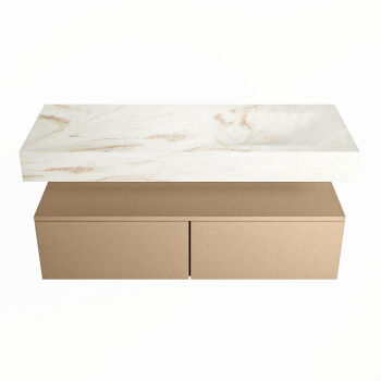 corian waschtisch set alan dlux 120 cm braun marmor frappe ADX120oro2lR1fra