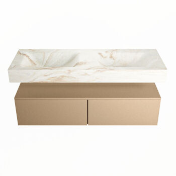 corian waschtisch set alan dlux 130 cm braun marmor frappe ADX130oro2lD2fra