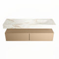 corian waschtisch set alan dlux 150 cm braun marmor frappe ADX150oro2lR1fra
