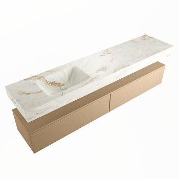 corian waschtisch set alan dlux 200 cm braun marmor frappe ADX200oro2ll0fra