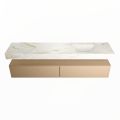 corian waschtisch set alan dlux 200 cm braun marmor frappe ADX200oro2lR1fra