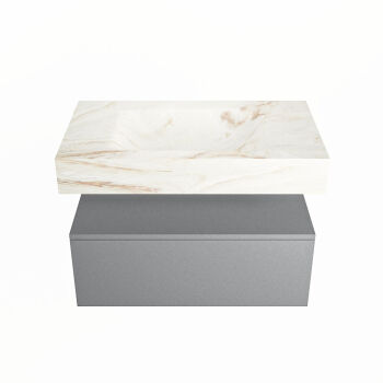 corian waschtisch set alan dlux 80 cm braun marmor frappe ADX80Pla1lM1fra