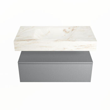 corian waschtisch set alan dlux 90 cm braun marmor frappe ADX90Pla1lM1fra