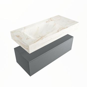 corian waschtisch set alan dlux 100 cm braun marmor frappe ADX100Pla1ll1fra