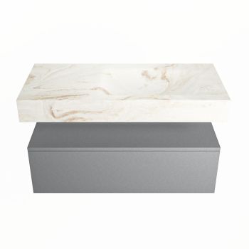 corian waschtisch set alan dlux 100 cm braun marmor frappe ADX100Pla1lR1fra